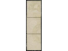 “HAMBURG-L.E. 6.JAN.(75)” (Spalink 17-11) zweimal recht klar auf senkrechtem Dreierstreifen großer Schild ½ Gr. orange. Die f