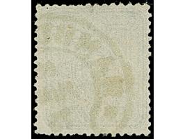 “HAMBURG-L.E. 16.JUN.75” (Spalink 17-11) klar auf loser 3 Pfge gelblichgrün. Die farbfrische Marke hat einen Eckzahnfehler, a