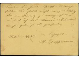 “HERFORD 6.SEPTBR.73” (Spalink 18) mehrfach klar auf senkrechtem Dreierstreifen großer Schild 1 Gr. karmin als tarifgerechte 