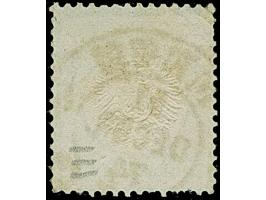 “METZ 31.DECBR.74” (Spalink 25-1N) recht klar auf loser Marke großer Schild ⅓ Gr. gelblichgrün mit Plattenfehler “helle Kerbe