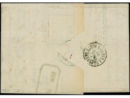 “METZ 18.MÄRZ.74” (Spalink 25-1N) zweimal klar auf waagerechtem Paar 2 Gr. grauultramarin und Einzelwert 5 Gr. ockberbraun al