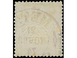 “METZ 21.NOVBR.74” (Spalink 25-2) klar auf loser Marke kleiner Schild ¼ Gr. graupurpur. Die farbfrische Marke ist gut geprägt