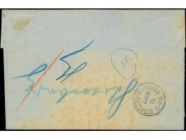 “MÜHLHAUSEN i. ELS. BHF. 15.OCTBR.72” (Spalink 26-5) zweimal klar auf kleiner Schild 1 Gr. karmin und großer Schild 2 Gr. gra