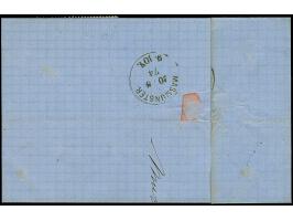 “MÜLHAUSEN i. ELS.BHF. 19.AUG.74” (Spalink 26-9) zweimal sehr klar auf senkrechtem Paar großer Schild ½ Gr. orange als tarifg