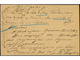 “POLLNOW 21.JAN.75” (Spalnik 31) sehr klar mit nach unten versetzter Uhrzeitengruppe auf Ganzsachenkarte ½ Gr. nach Stettin i