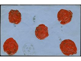 “SOLINGEN 26.FEBR.70” (Spalink 34-2) mehrfach klar auf Norddeutscher Postbezirk 5 Gr. durchstochen sowie 1 Gr. und 2 Gr. gezä