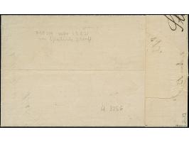 “STRASSBURG i. ELS” (Spalink 36-3) zweimal klar auf senkrechtem Paar kleiner Schild ½ Gr. orange auf komplettem Faltbrief nac