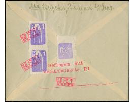 Österreich: 1931, Schmiedl Rakete R1 vom 9.9., R-Brief mit 20 Gr. und 30 Gr. mit Stempel "SEMRIACH 9.IX.31" und Raketenpost-V