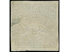 “STUTTGART K.W.POSTAMT I 23.APRIL.74” (Spalink 37-1) klar auf loser Marke Württemberg 70 Kr. braunlila mit unten nahezu volle