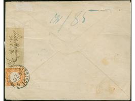 “SCHLETTSTADT 23.MAI.73” (Spalink 33) auf kleiner Schild orange rückseitig auf Wert-Paketbegleit-Vordruck-Briefkuvert für ein