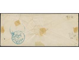 4 Sch. grün, farbfrisch und voll- bis breitrandig, mit Srichstempel und übergehendem DKr. “LUEBECK 20/6” auf kleinem Briefkuv