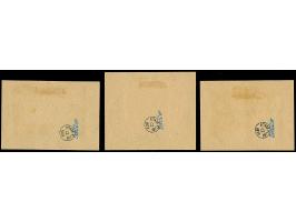 1920, großer Innendienst 60 Pfg. mit linken Bogenrand, 1 M. und 2 M. jeweils mit sehr klarer, zeitgerechter Entwertung “SOBBO