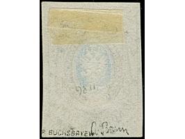 DINABURG: "44", dotted rectangular, good strike on 10 kopeck brown &amp; blue, clear to large margins. Very fine. Signed Buch