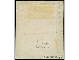 TEMNIKOV: 10 kopeck brown &amp; blue, large margins used by upright clear strike of dotted rectangular “477”. Very fine. Sign