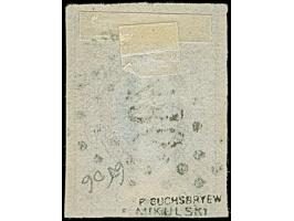 CHUDELIN (Estonia): 10 kopeck brown &amp; blue, good to large margins, with clear dotted &nbsp;truncated triangle “386”. Very