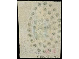 BREST-LITOVS (BELARUS): "1", dotted oval, clear and central strike on 10 kopeck brown &amp; blue, ample to large margins, ver