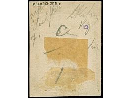 EKATERINOSLAV: 10 kopeck brown &amp; blue, ample to large margins, tied by almost complete strike of boxed pre-philatelic han