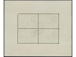 1943, Zulassungsmarke, vier Stück im beschnittenem Kleinbogenformat (134x110mm), als erster Druck dieser Ausgabe, später wurd