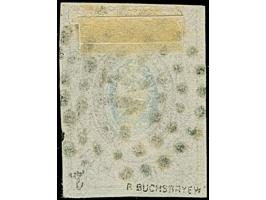GRODNO (Belarus): 10 kopeck brown &amp; blue, clear to good margins, used with central and clear strike of dotted circular "1