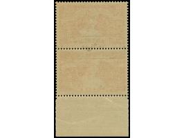 1940, Musica 50C. im senkrechten Unterrandpaar mit gemeinsamen, waagerechten Aufdruck, postfrisch, tadellos, sehr selten, sig