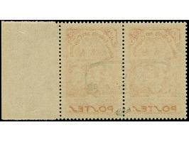 1940, Arbeitslosenkinder 50C. im waagerechten Seitenrandpaar mit gemeinsamen, doppelten waagerechten Aufdruck, postfrisch, ta