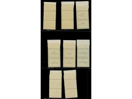 1943, Verwaltungsausschuss 25 Cent - 5 Lire, je im waagerechten Oberrandpaar, der untere Wert einheitlich mit Aufdruckfehler 