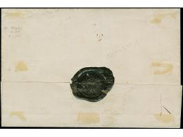 KIRSANOV: 10 kopeck brown &amp; blue, good to large margins, tied by pre-philatelic double circle without date to lettersheet