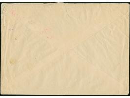 1941, Arbeiter 30 K. blau mit rotem Aufdruck "PLESKAU" von links unten nach rechts oben, waagerechtes Paar, sauber mit Stempe