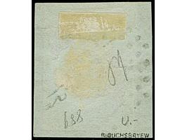 LIBAU (Latvia): 10 kopeck brown &amp; blue, good to large margins, tied by dotted rectangular "239" to piece. Very fine. Sign