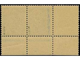 1945, Merkurkopf 10 C. im waagerechtes Unterrandpaar mit Leerfeld in Markengröße, das Leerfeld und die linke Marke mit Handst