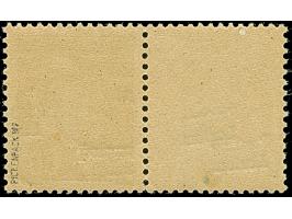 Pétain 80C. mit Leerfeld in Markengröße links, die Marke mit doppeltem Aufdruck, davon einer kopfstehenden, das Leerfeld mit 