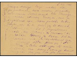 1941, Arbeiter 10 K. mit kyrillischem Stempel “SVENVIONYS -6.VIII.41” als tarifgerechte Zufrankatur auf Sowjetischer Ganzsach