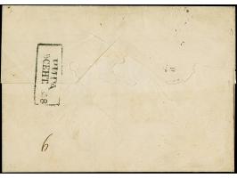 RIGA (Latvia): 10 kopeck brown and blue, good to large margins, tied by clear dotted numeral "38" to letter sheet to Libau wi