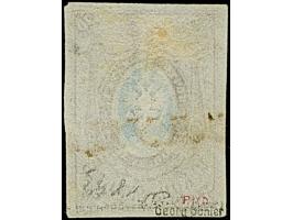 SLUTSK (BELARUS): 10 kopeck brown &amp; blue, nice large margins, used with clear and almost complete strike of pre-philateli