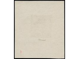 1939, Masaryk 1 K. schwärzlichkarminrot, Einzelabzug vom Urstöckel auf ungummiertem Papier (44x51mm), tadellos, sign. Karasek