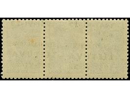 1941, 30 K. im waagerechten Dreierstreifen mit waagerechtem statt senkrecht verlaufendem Aufdruck, dieser etwas verschobene d