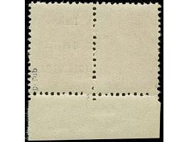 1941, 60 K. im waagerechten Unterrandpaar, dabei die linke Marke durch horizontale Verschiebung des 50er-Druckklischees ohne 