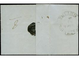 TALSEN (LATVIA): 10 kopeck brown &amp; blue, clear to large &nbsp;margins, tied by pen cross to small entire letter (dated in