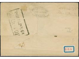 TAUROGGEN (Lithuania): 10 kopeck brown &amp; blue, large margins, tied by boxed &nbsp;"TAUROGEN 28 MAR 1858" to lettersheet w