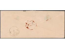 1/30 Th. auf blau, Type I und III (unten) im senkrechten Paar mit blauem L1 “FRANCO” auf Briefkuvert im Damenformat der 2. En