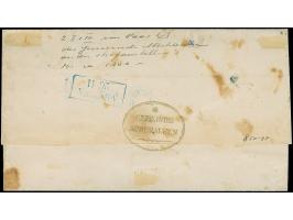 “ABBEHAUSEN” blauer L1 zweimal klar als Entwerter auf senkrechtem Typenpaar 1/30 Th. auf blau in Type I und III (oben) auf Fa