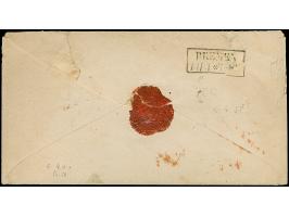 1/30 Th. auf blau, Type III, allseits voll- bis breitrandig geschnitten mit blauem Rahmenstempel “ATENS 13.4.” auf Briefkuver