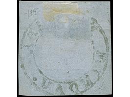 WINDAU (Ventspils, Latvia): 10 kopeck brown &amp; blue, large margins, neatly tied by central bilingual double circle to piec