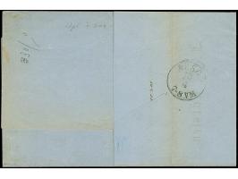 1/10 Th. auf hellolivgelb, farbfrisch und allseits vollrandig mit blauem L1 “FRANCO” auf komplettem Faltbrief mit blauem L3 “