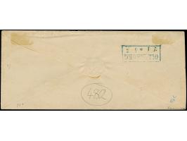 “STROHAUSEN 31.12.” blauer Rahmenstempel klar auf voll- bis breitrandiger 1 Gr. lebhaftgraublau auf Briefkuvert nach Delmenho