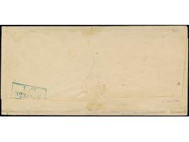 1 Gr. auf lebhaftgraublau, zwei Einzelmarken als Paar geklebt mit blauem Rahmenstempel “VAREL 9.5.” als tarifgerechte Mehrfac