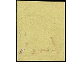 3 Gr. auf gelb, farbfrisch und allseits breitrandig mit blauem DKr. “OLDENBURG 3.5.”, in tadelloser Erhaltung, Fotobefund Ste