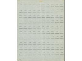 1920, Kontrollabzug der Aufdruckplatte III-b auf dünnem Maschinenpapier, im Unterrand mit handschriftlicher Angabe “Germania,