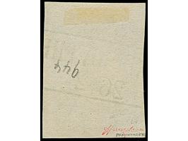 1 Gr. dunkelkobaltblau, allseits sehr breitrandig mit 4 mm Bogenrand oben, mit blauem Rahmenstempel “(F)RIESOYTHE 26…”, in ta