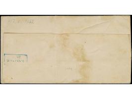 1 Gr. blau mit Plattenfehler “zwei blaue Punkte auf der Rahmenlinie links des oberen Schriftbandes und blauer Keil links im O